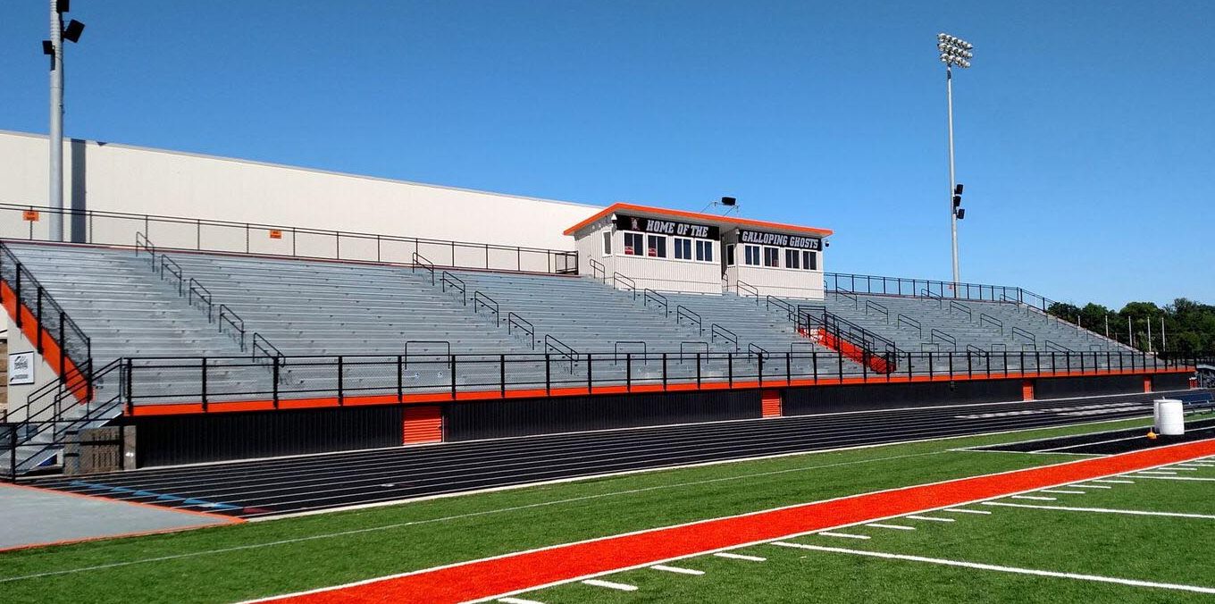 Outdoor stadium bleachers